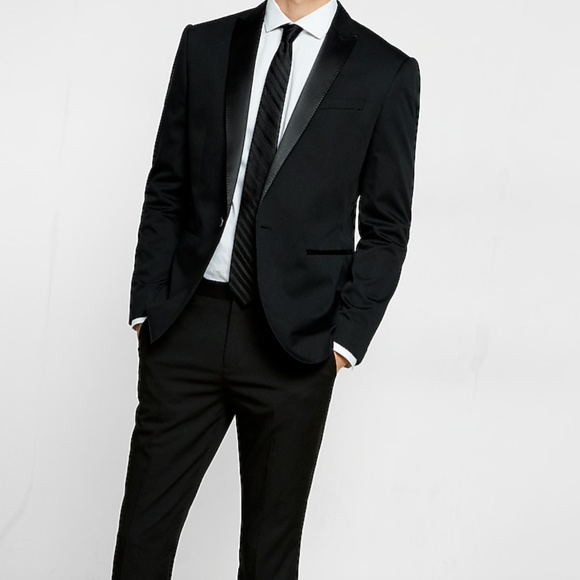 LAST CHANCE! Express Slim Cotton Sateen Tuxedo - Picture 3 of 4